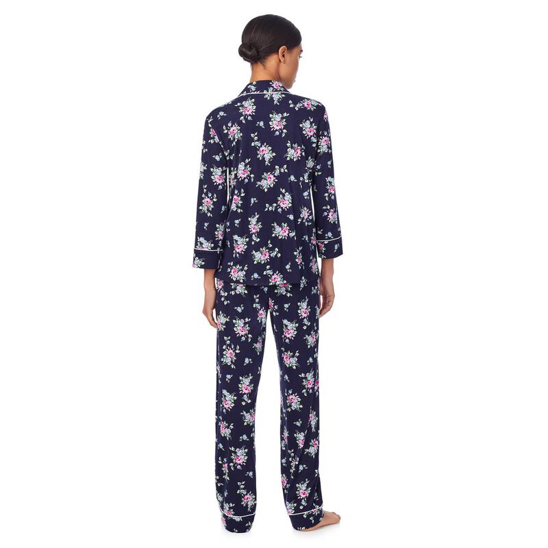 Lauren Ralph Lauren Classic Knit 3/4 Sleeve Notch Collar Pajama image number 1